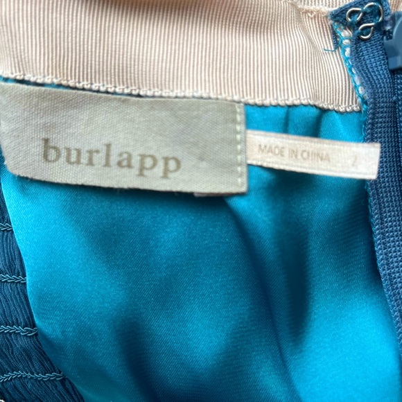 Taylor Swift - Anthropologie Burlap Blue Silk Dress - Picture 9 of 10